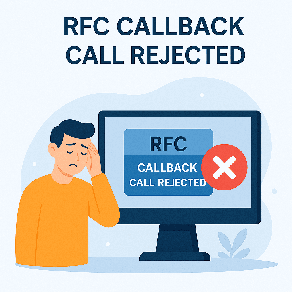 RFC callback call rejected by whitelist error appear.