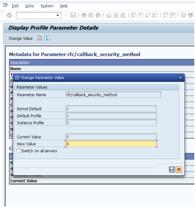 RFC callback call rejected by whitelist error